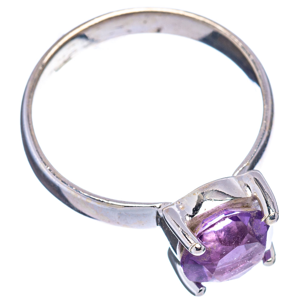 Faceted Amethyst Ring Size 7.5 (.925 Sterling Silver)