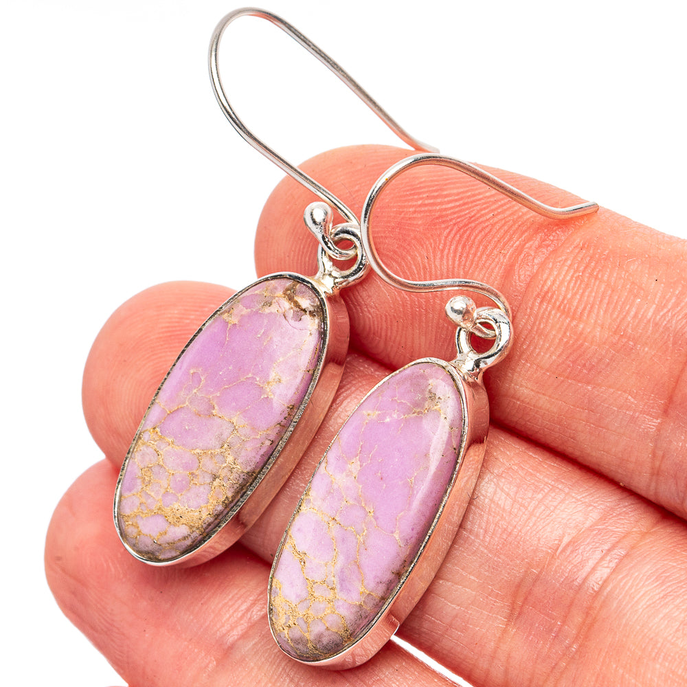 Phosphosiderite Earrings 1 5/8" (925 Sterling Silver) E2815