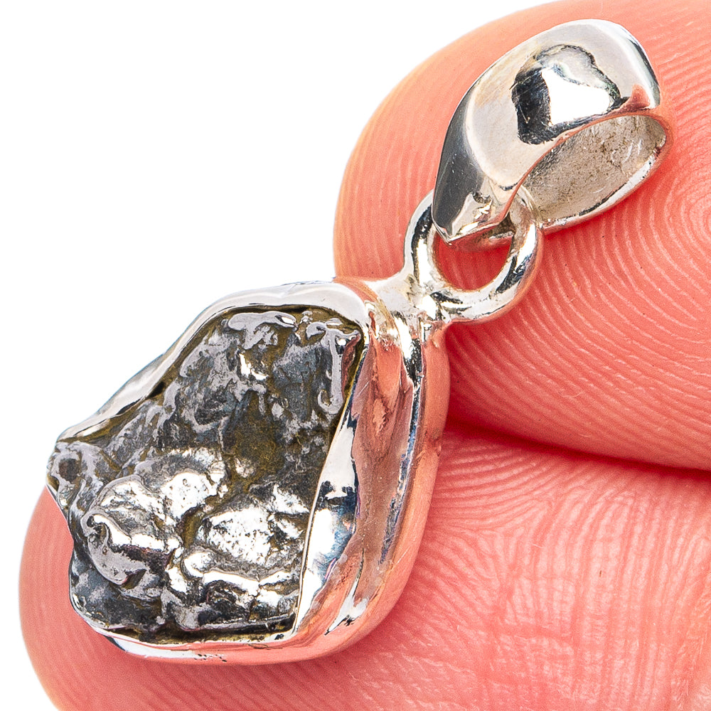 Rare Campo Del Cielo Meteorite Pendant 1" (.925 Sterling Silver)