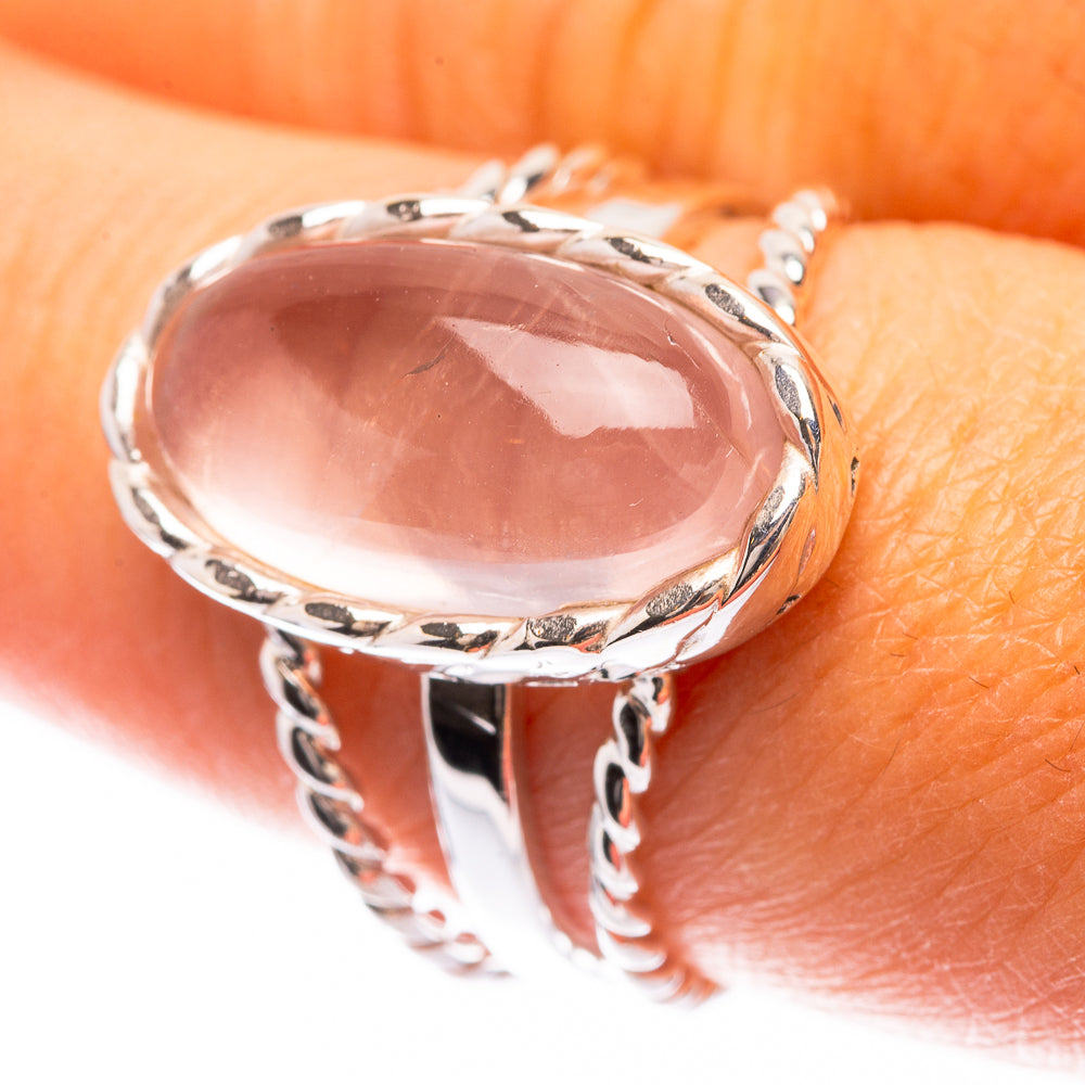 Premium Rose Quartz Ring Size 8 (925 Sterling Silver) R141744