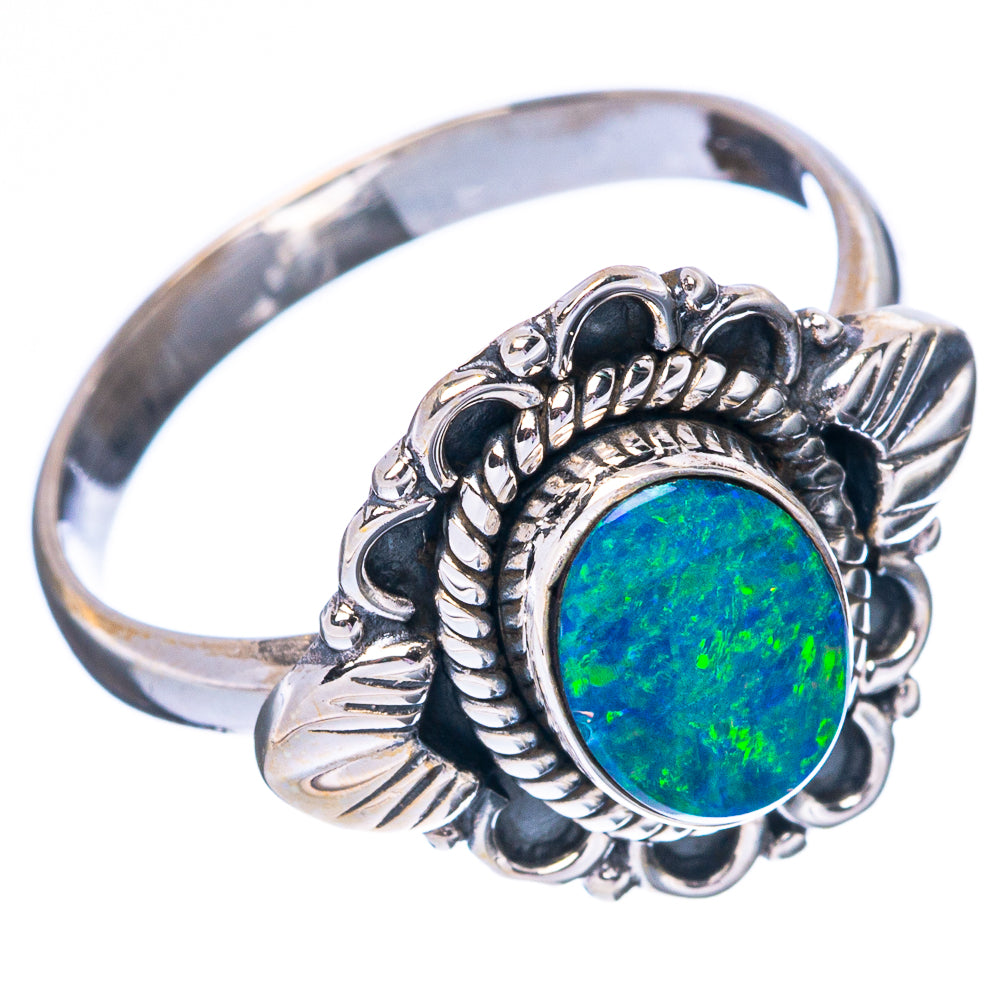 Rare Doublet Opal Ring Size 7 (925 Sterling Silver) R4426