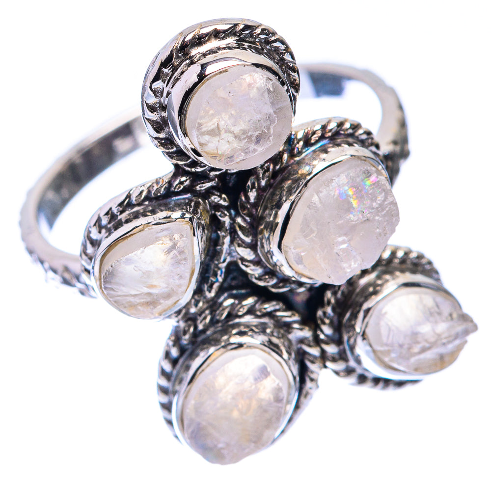 Premium Rainbow Moonstone Ring Size 8 (925 Sterling Silver) R141754