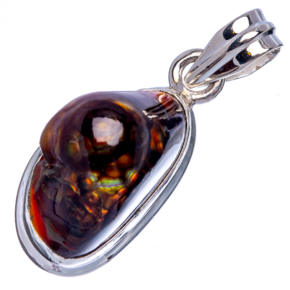 Rare Mexican Fire Agate Pendant 1 3/8" (925 Sterling Silver) P40375