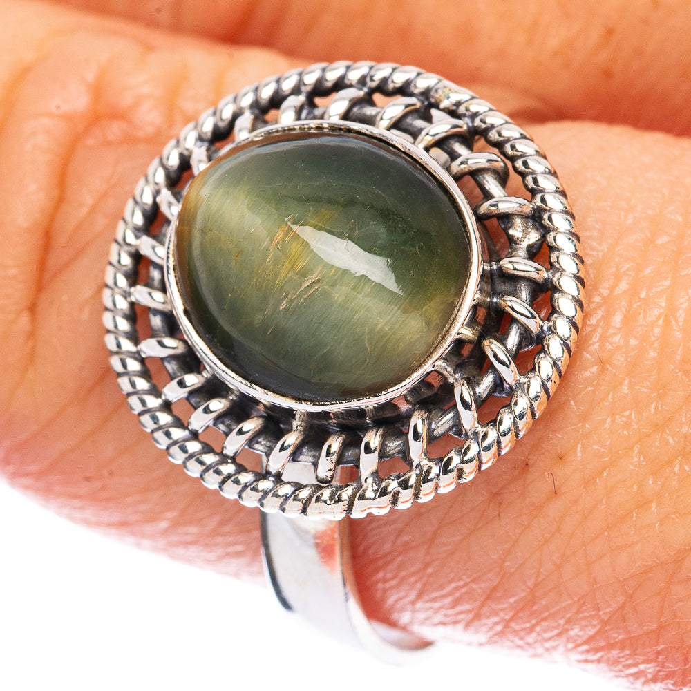 Cats Eye Jasper Ring Size 9.75 (925 Sterling Silver) R2852