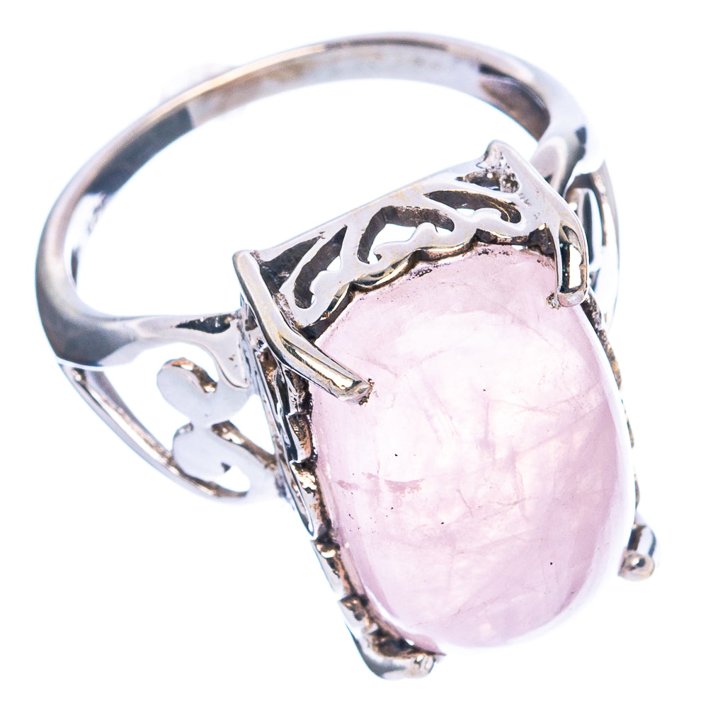 Rose Quartz Ring Size 8 (925 Sterling Silver) R4731
