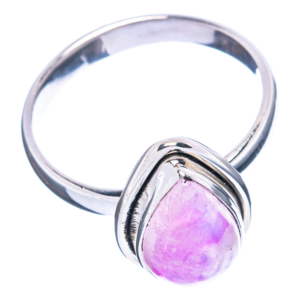 Pink Moonstone Ring Size 8.75 (925 Sterling Silver) R3730