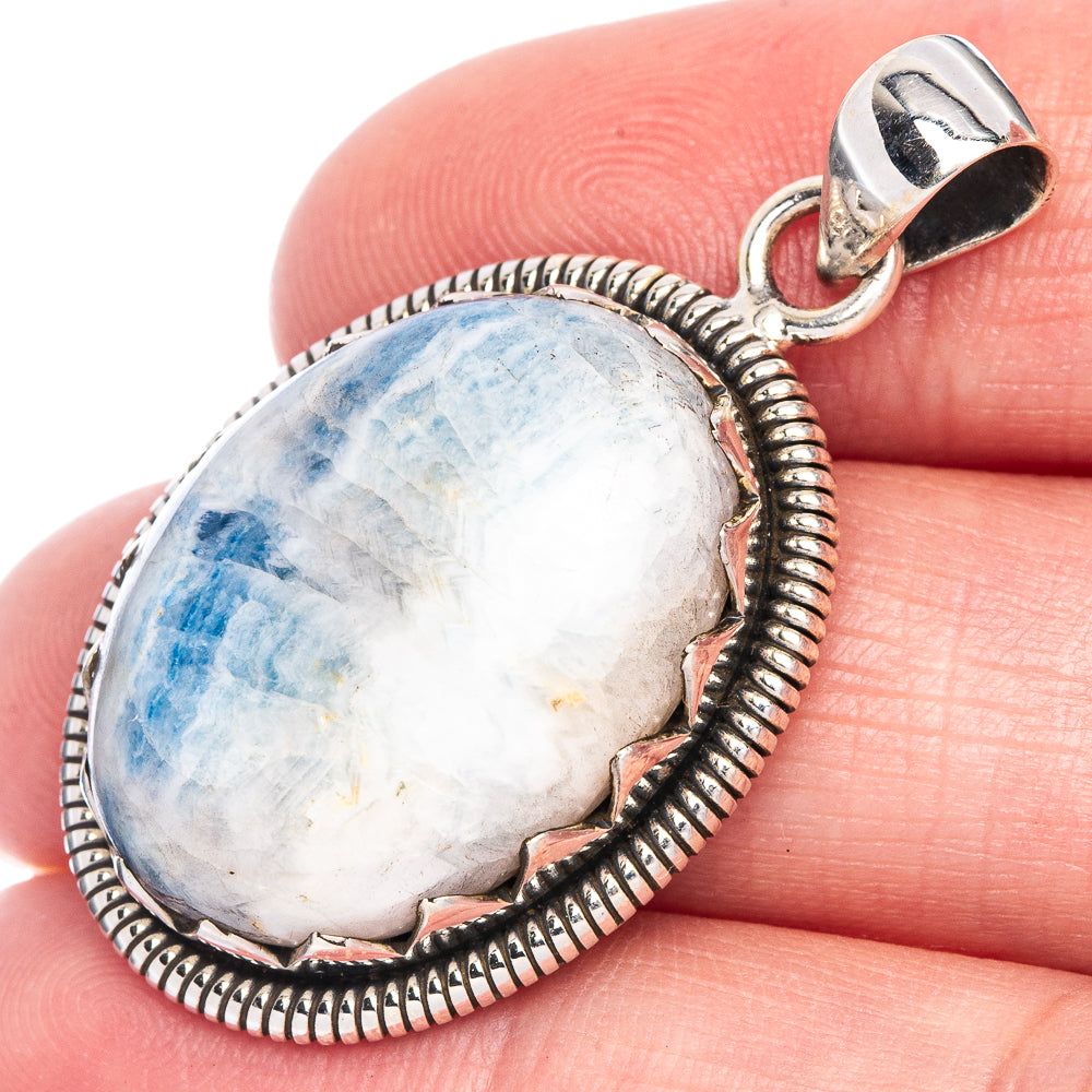 Blue Scheelite Pendant 1 1/2" (925 Sterling Silver) P40608