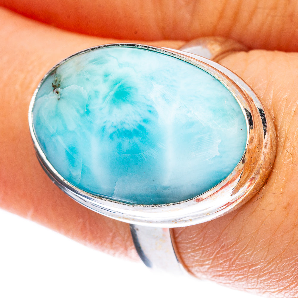 Larimar Ring Size 7.75 (925 Sterling Silver) R2321