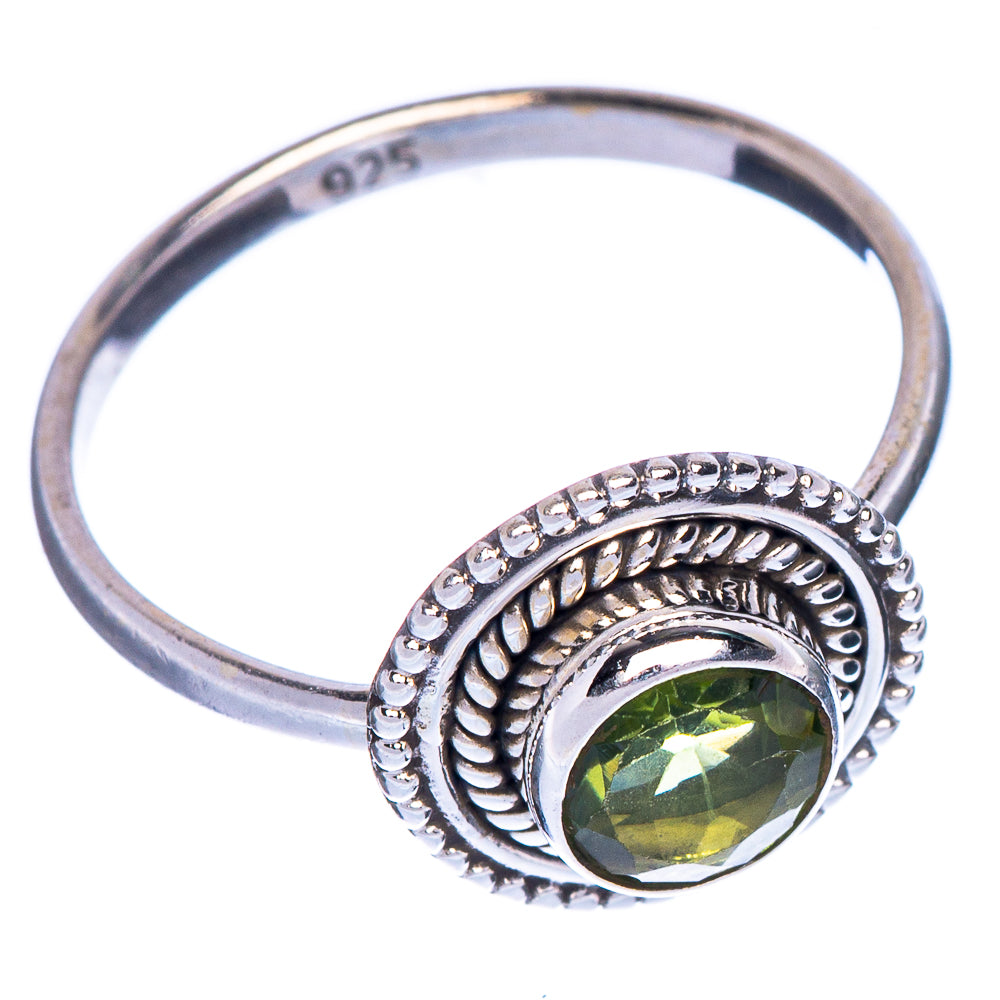 Peridot Dainty Ring Size 6.25 (925 Sterling Silver) R1011