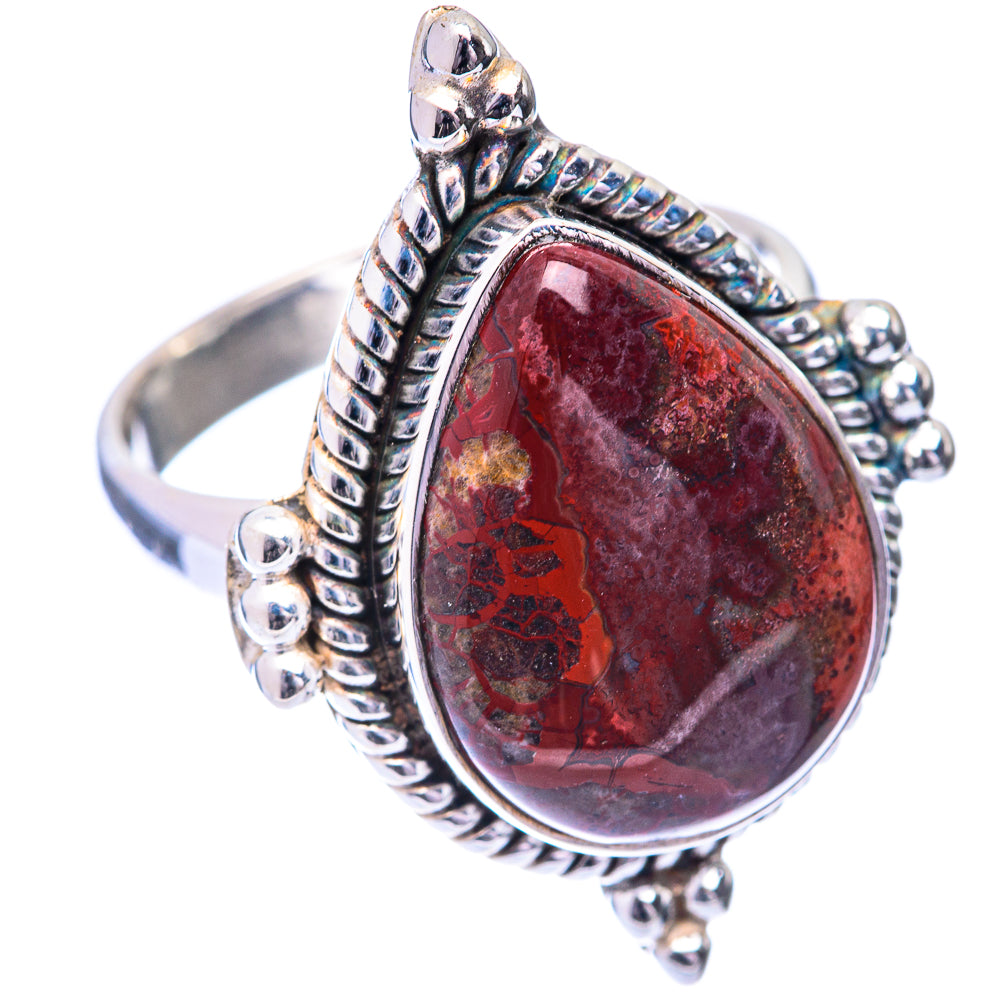 Red Jasper Ring Size 9 (925 Sterling Silver) R140884