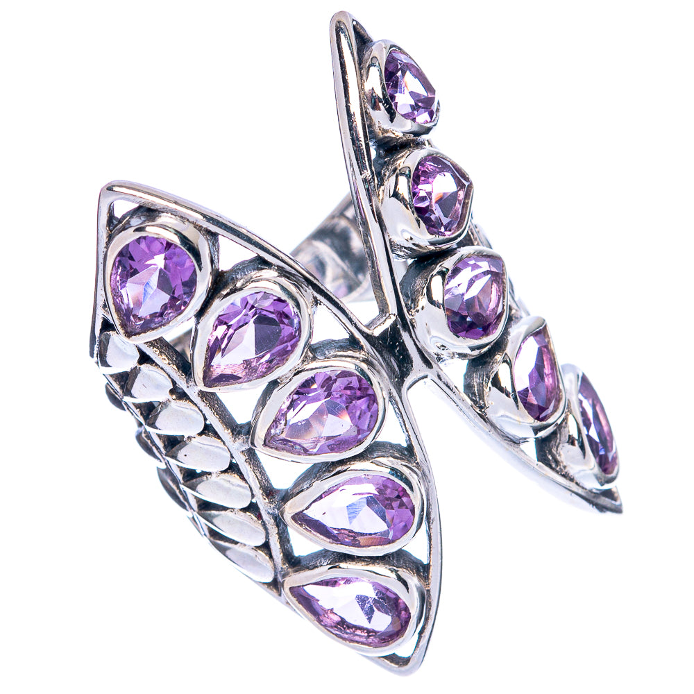 Large Faceted Amethyst Ring Size 6 (925 Sterling Silver) R144532