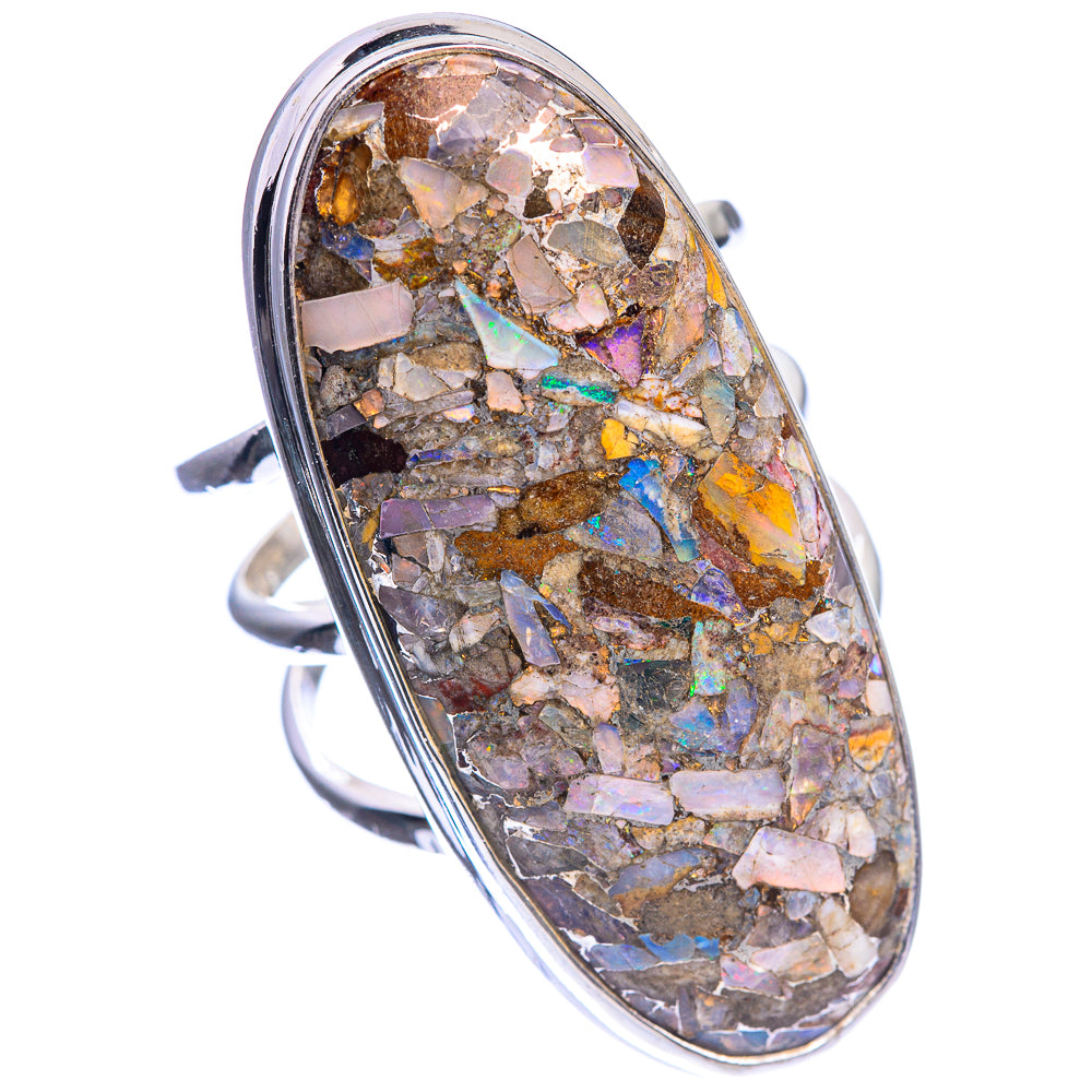 Huge Brecciated Ethiopian Opal Ring Size 8.25 (925 Sterling Silver) R144225