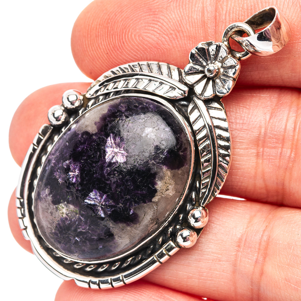 Premium Lepidolite Pendant 2 1/8" (.925 Sterling Silver)