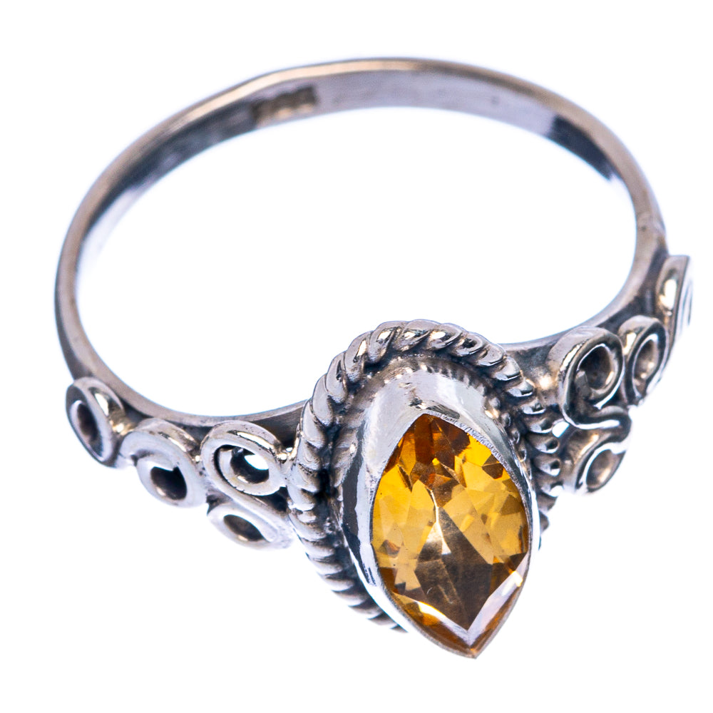 Faceted Citrine Dainty Ring Size 6.75 (925 Sterling Silver) R145388