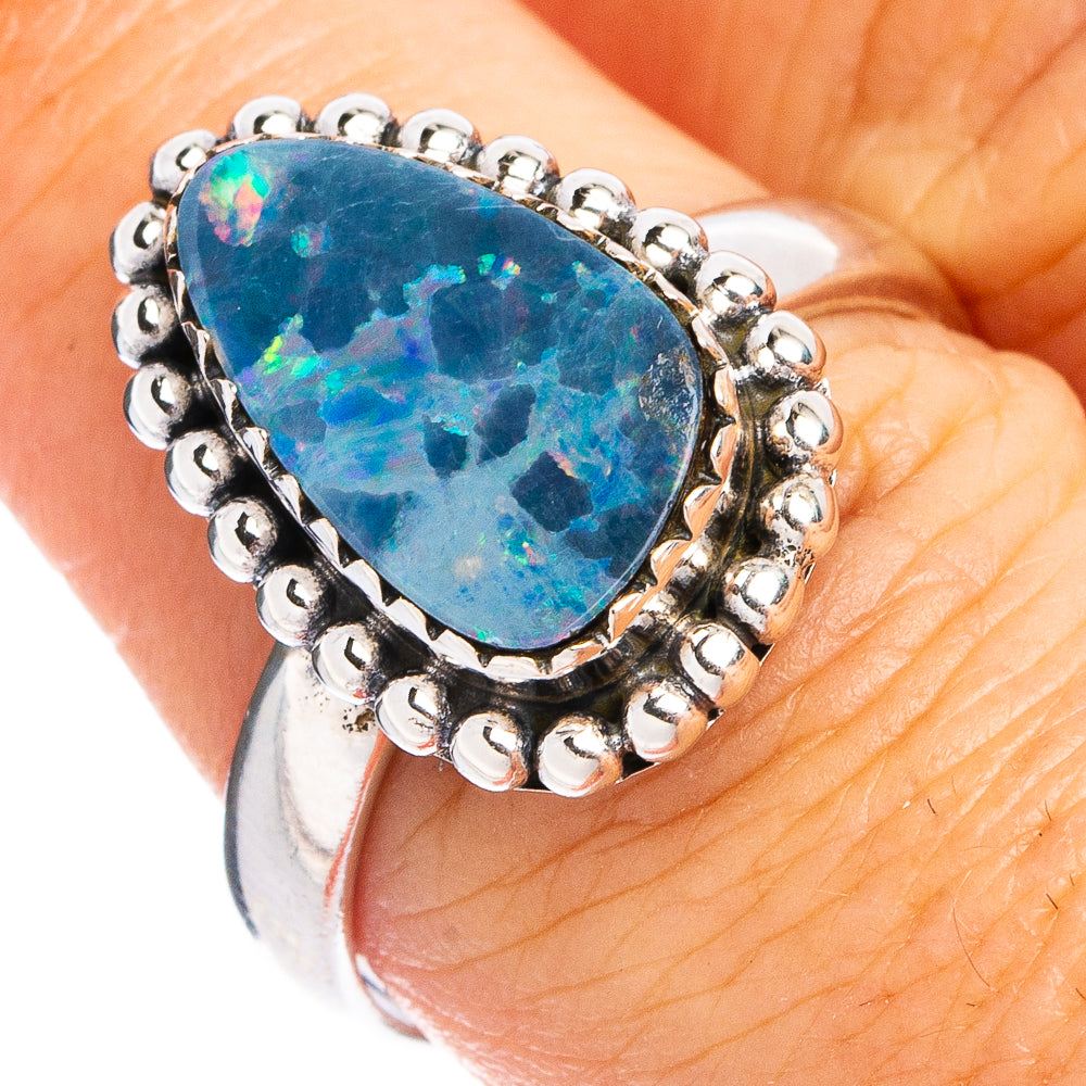Rare Doublet Opal Ring Size 8 (.925 Sterling Silver)