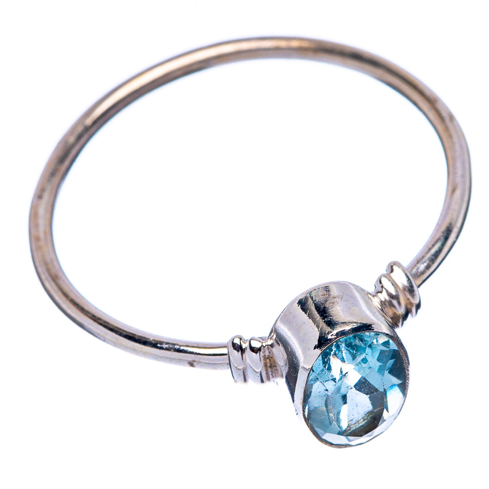 Blue Topaz Dainty Ring Size 8.25 (925 Sterling Silver) R145793