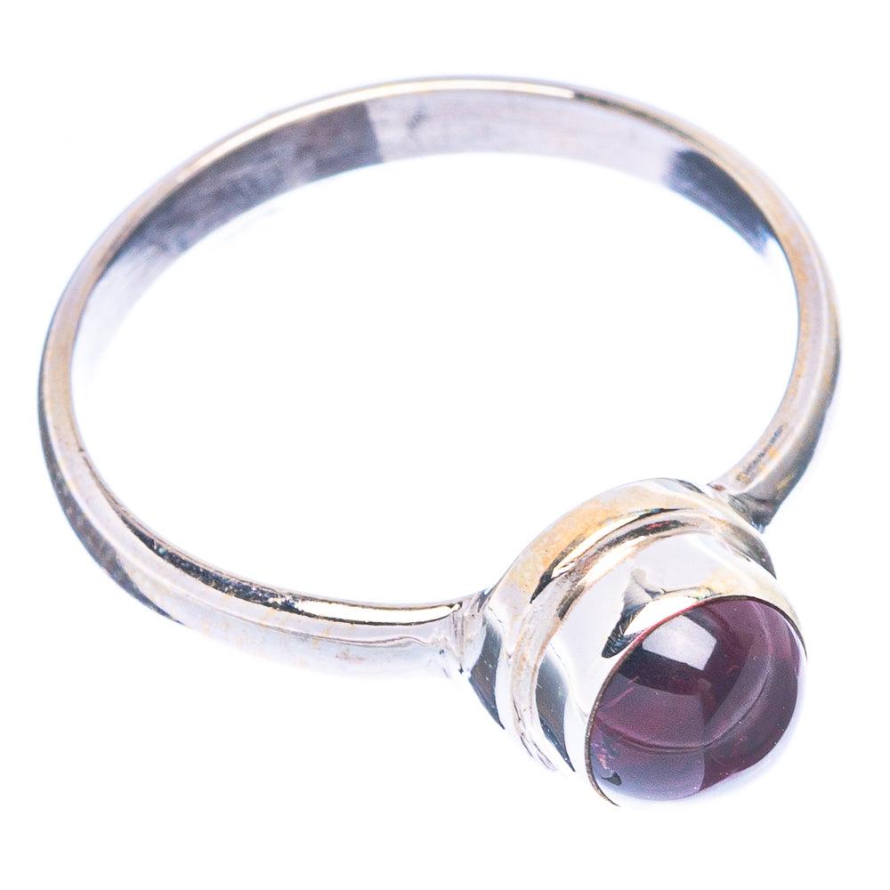 Garnet Dainty Ring Size 6.75 (925 Sterling Silver) R5270