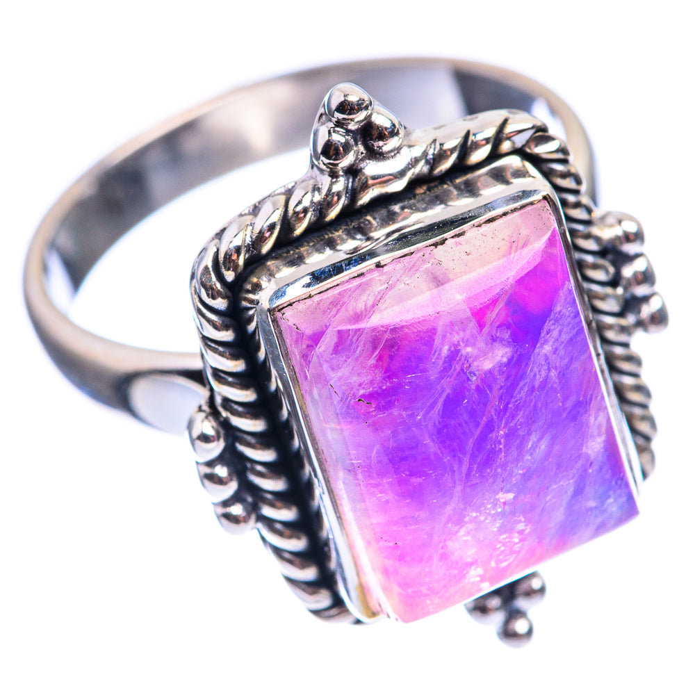 Pink Moonstone Ring Size 6.75 (925 Sterling Silver) R141955