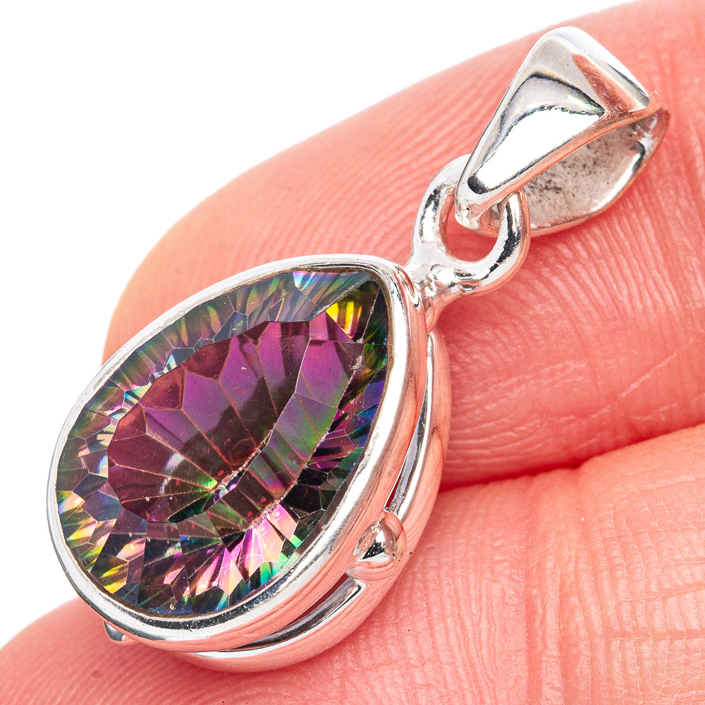 Value Mystic Topaz Pendant 1 1/8" (925 Sterling Silver) P42104