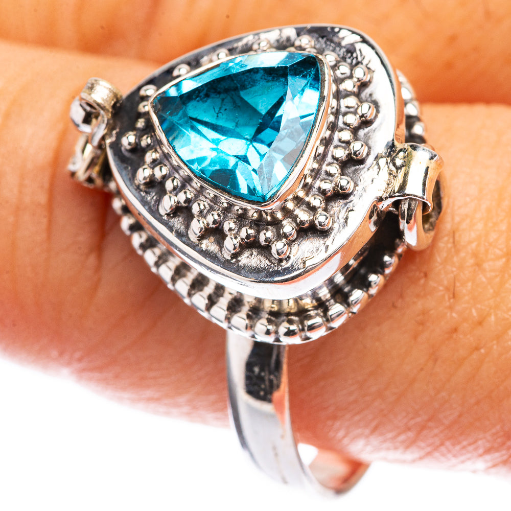 Poison Blue Topaz Ring Size 10.5 (925 Sterling Silver) R142711