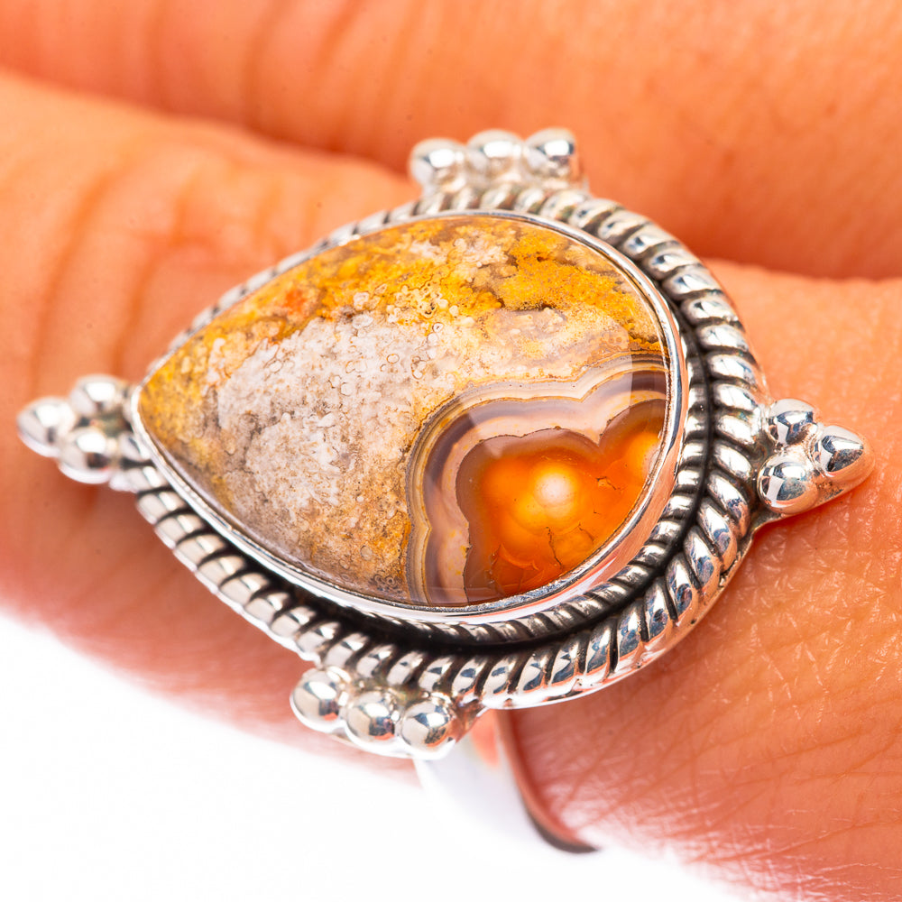 Crazy Lace Agate 925 Sterling Silver Ring Size 9 (925 Sterling Silver) RING140352