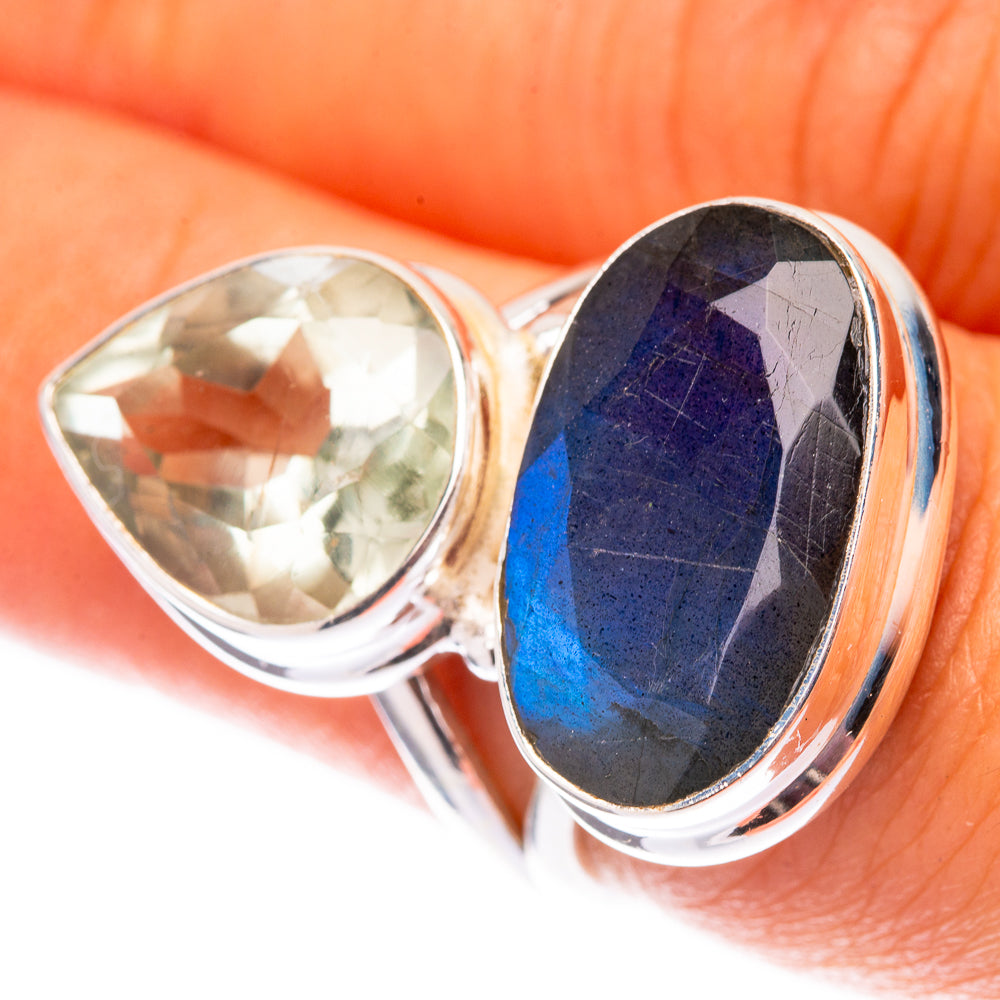 Labradorite, Green Amethyst 925 Sterling Silver Ring Size 5.75 (925 Sterling Silver) RING140469