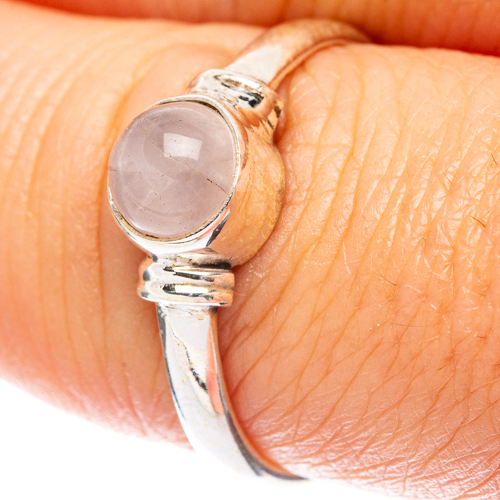 Rose Quartz Dainty Ring Size 8 (925 Sterling Silver) R5751