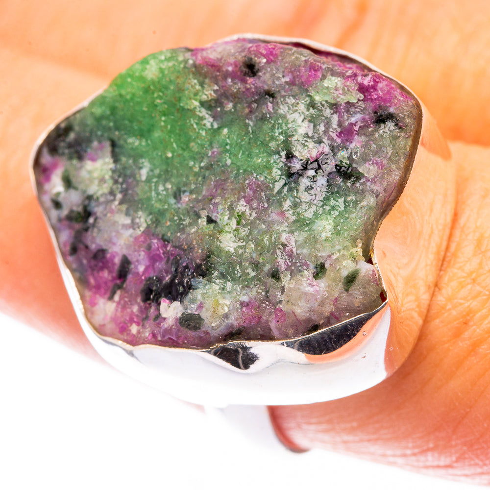 Large Ruby Zoisite Ring Size 8 (925 Sterling Silver) R141681