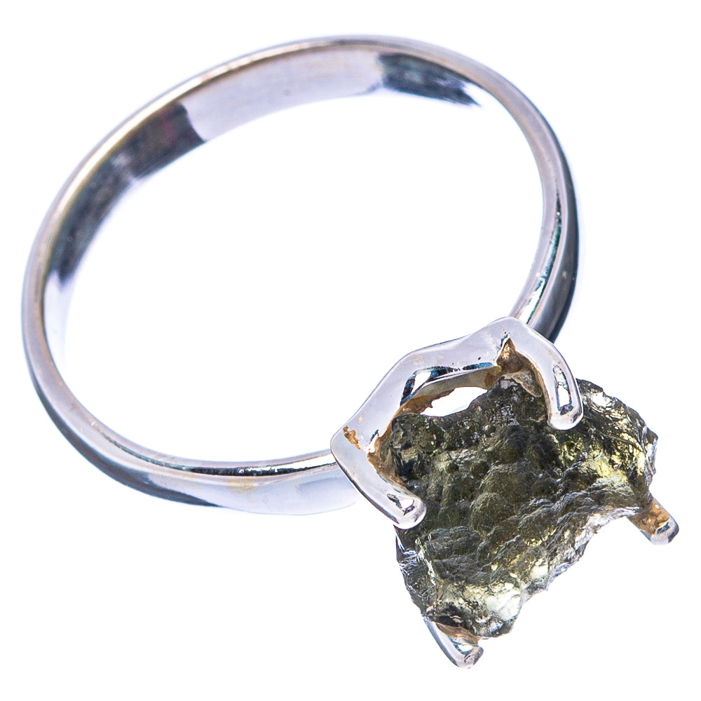Moldavite Ring Size 6.75 (.925 Sterling Silver)