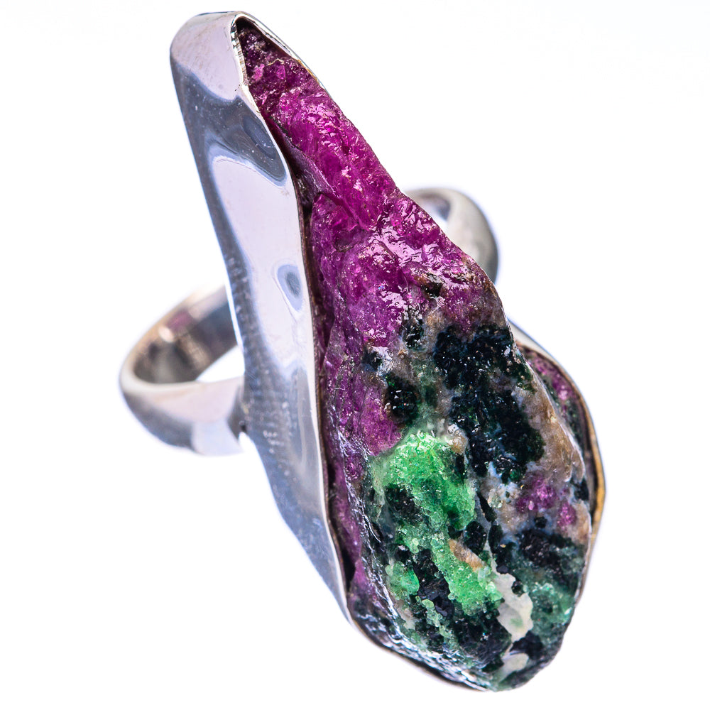 Large Raw Ruby Zoisite Ring Size 6 (925 Sterling Silver) R141665
