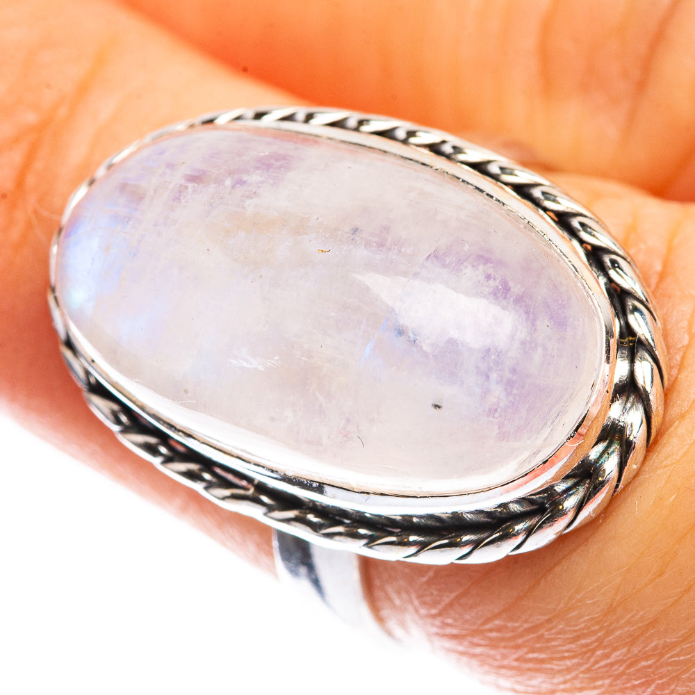 Rainbow Moonstone Ring Size 6 (925 Sterling Silver) RING143451