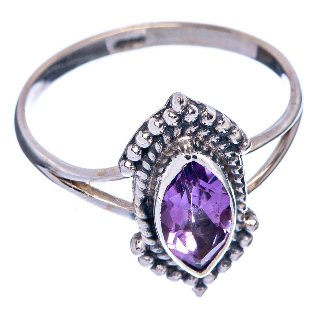 Faceted Amethyst Dainty Ring Size 8.25 (925 Sterling Silver) R145358