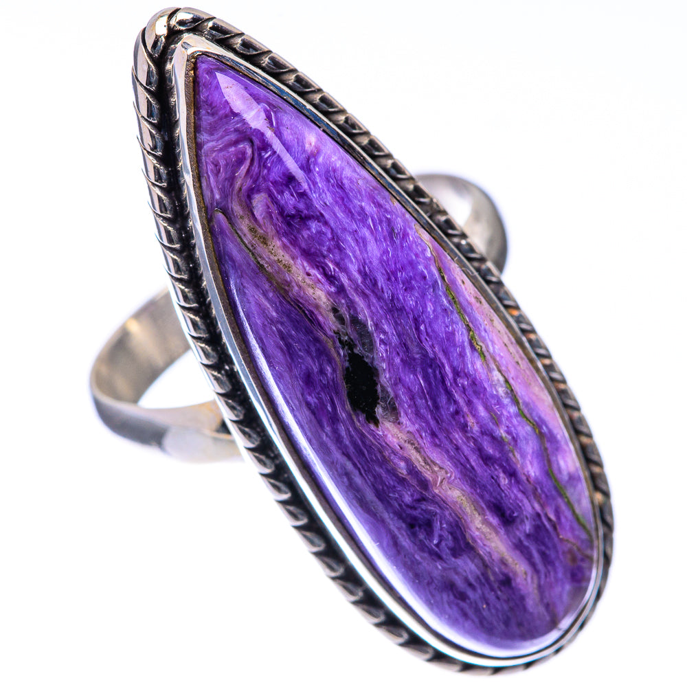 Large Charoite Ring Size 7 (925 Sterling Silver) R141260