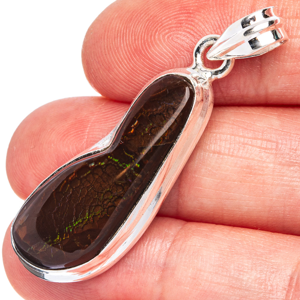 Rare Mexican Fire Agate Pendant 1 3/4" (925 Sterling Silver) P40373