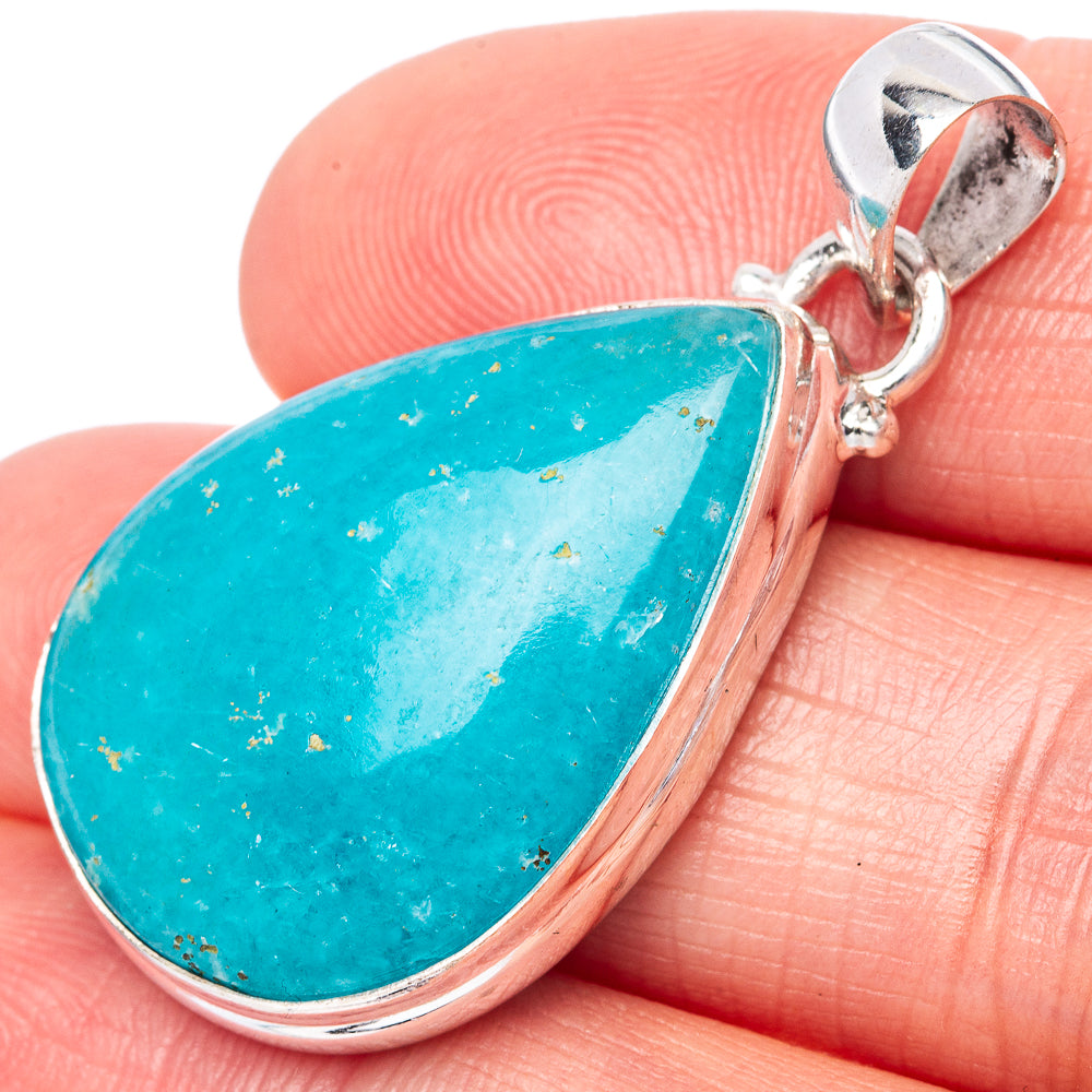 Rare Smithsonite 925 Sterling Silver Pendant 1 1/2" (925 Sterling Silver) P42599