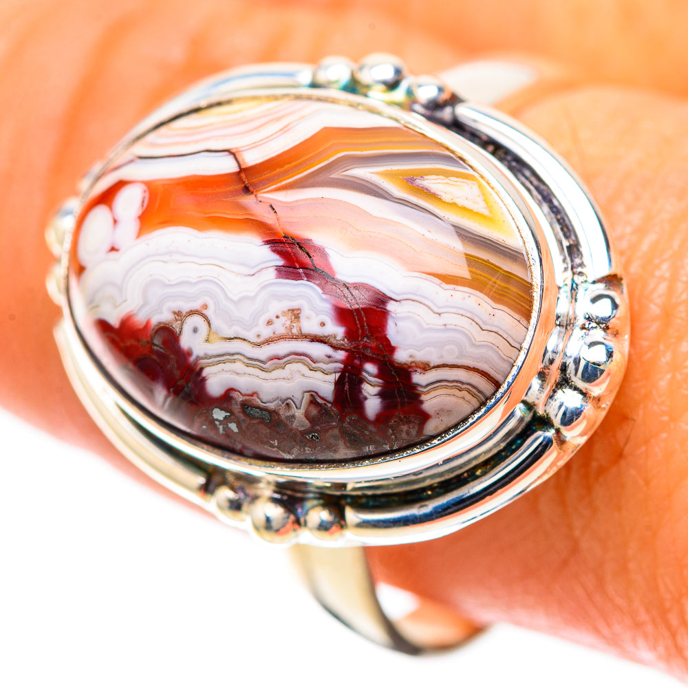Crazy Lace Agate Ring Size 10 (925 Sterling Silver) RING138547