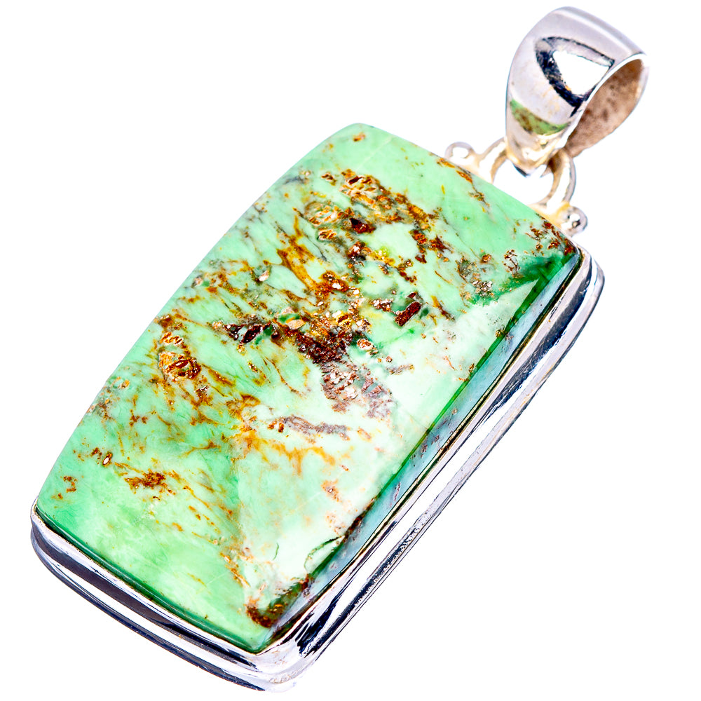 Rare Australian Variscite Pendant 1 1/2" (.925 Sterling Silver)