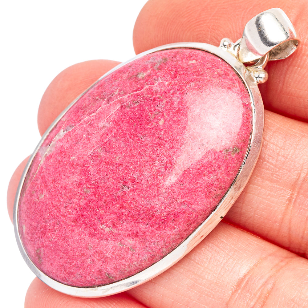 Thulite Pendant 1 7/8" (925 Sterling Silver) P44017