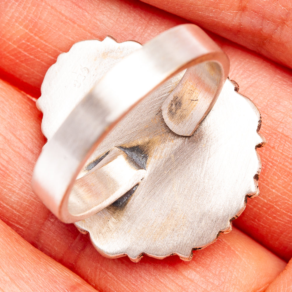 Exclusive Native Style Sterling Opal Ring Size 8 Adjustable (.925 Sterling Silver)