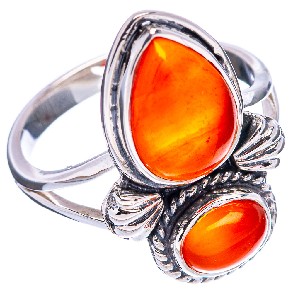 Premium Carnelian Ring Size 7.75 (.925 Sterling Silver)