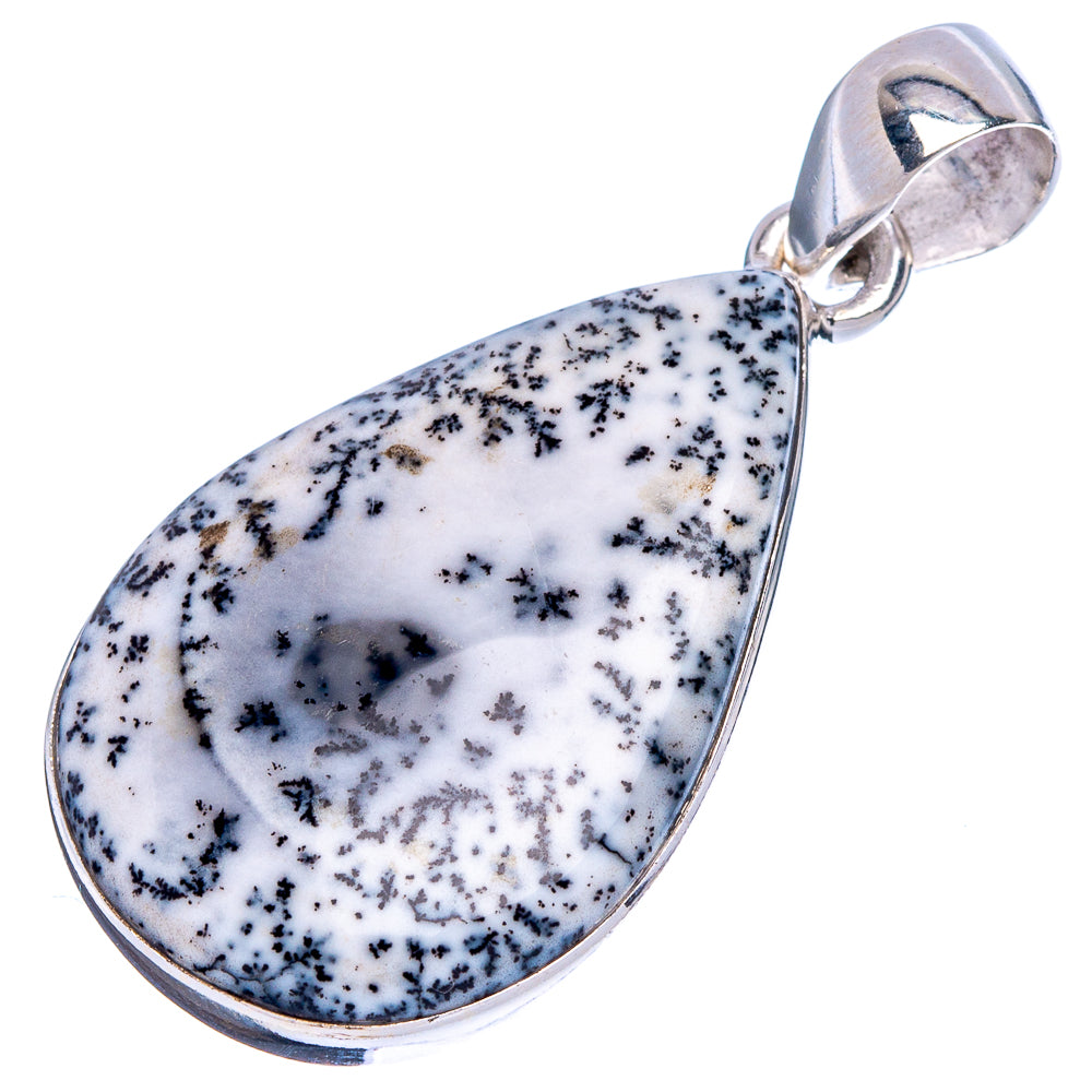 Dendritic Opal Pendant 1 1/2" (925 Sterling Silver) P43064