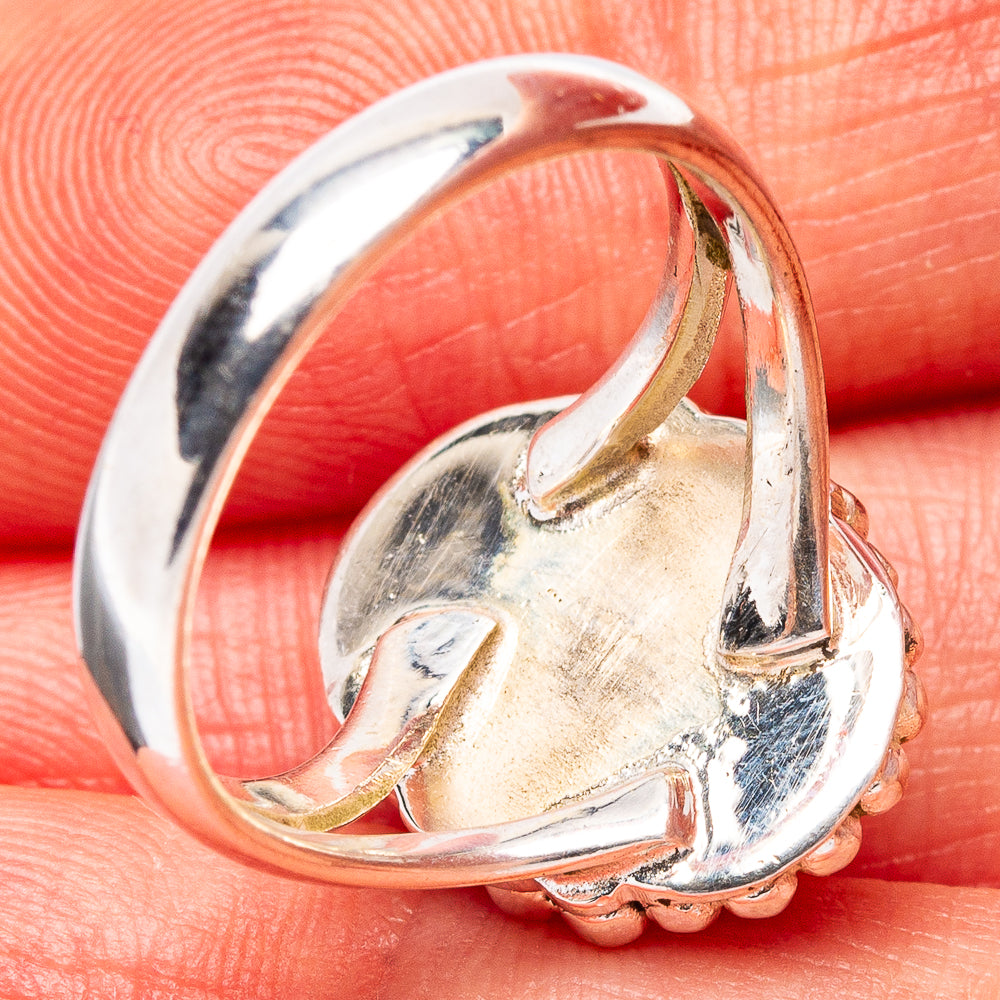 Pink Opal Native Style Ring Size 7.25 (.925 Sterling Silver)