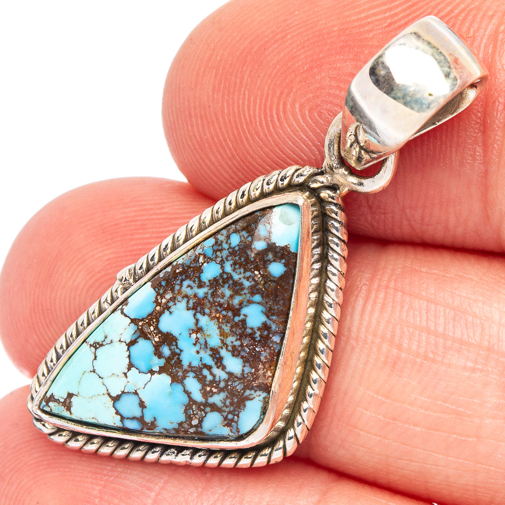 Rare Golden Hills Turquoise Pendant 1 1/2" (925 Sterling Silver) P44784