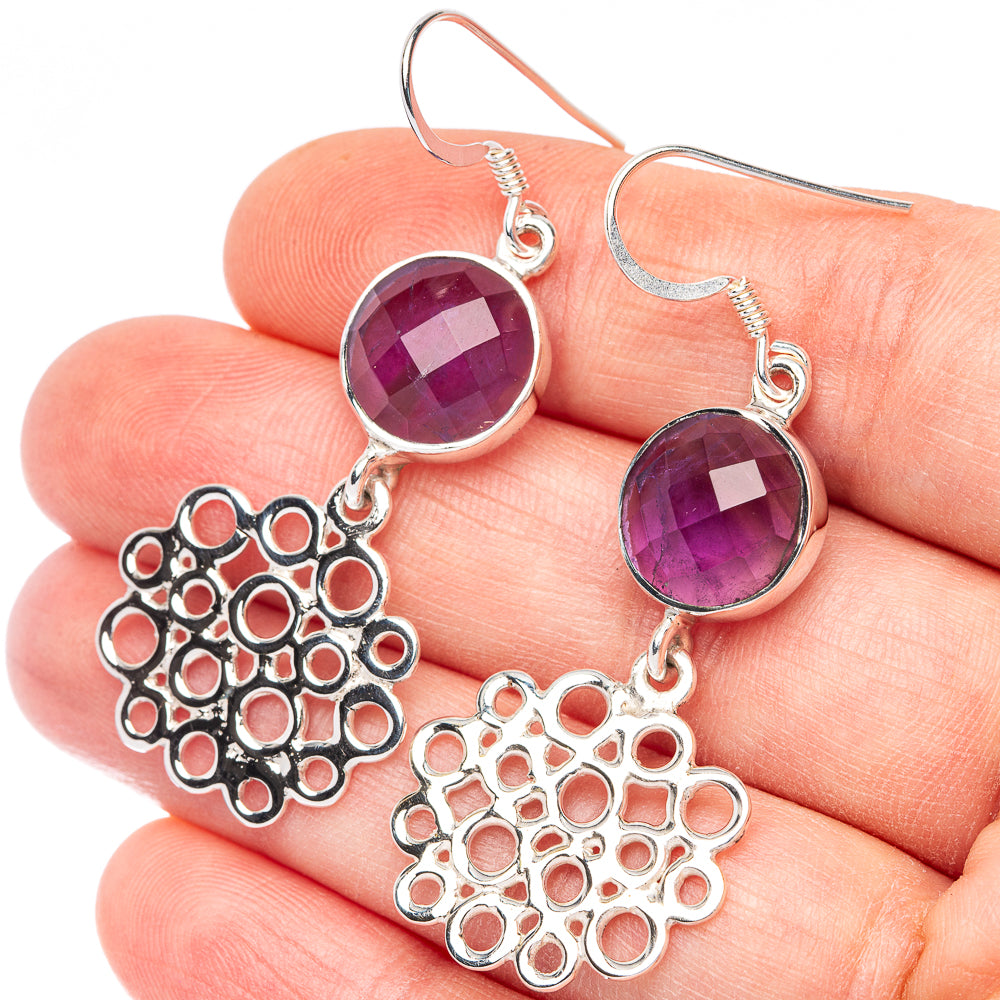 Premium Amethyst Earrings 2 1/8" (925 Sterling Silver) E2530