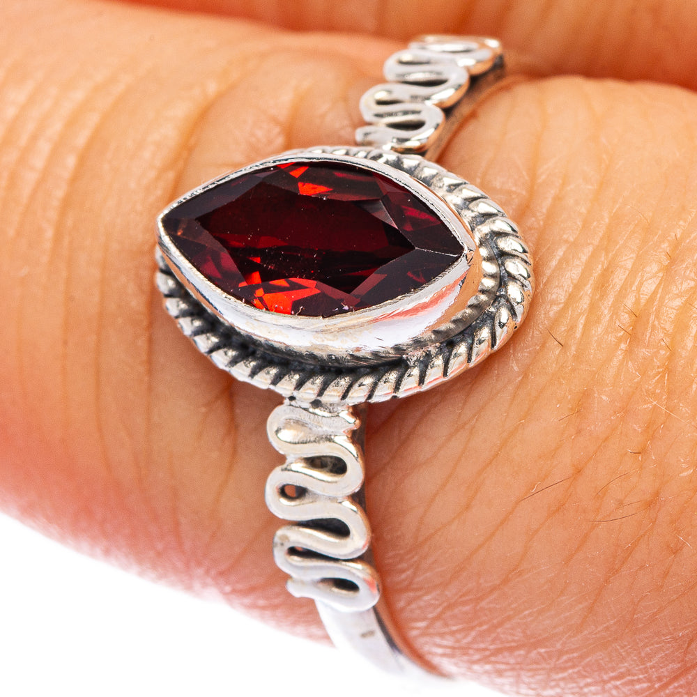 Garnet Dainty Ring Size 8 (925 Sterling Silver) R145800