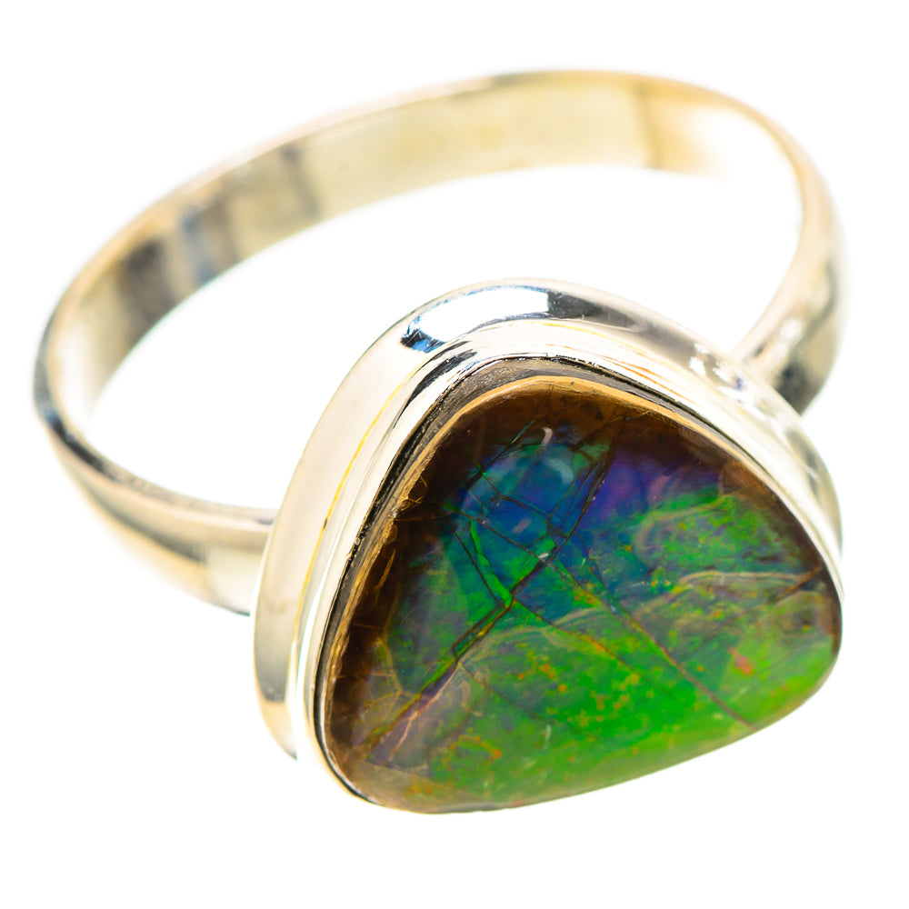 Canadian Ammolite 925 Sterling Silver Ring Size 10 (925 Sterling Silver) RING139558