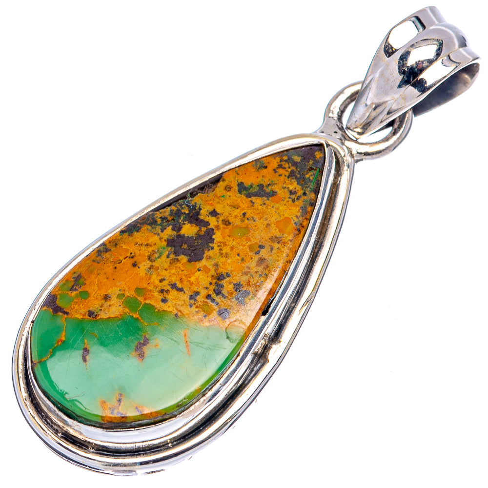 Royston Turquoise Pendant 1 3/8" (.925 Sterling Silver)