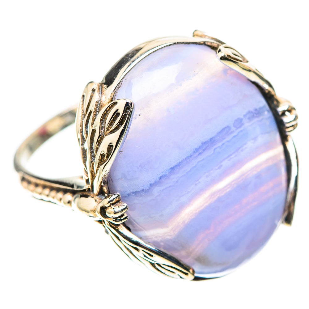 Blue Lace Agate Ring Size 9.25 (925 Sterling Silver) RING138393