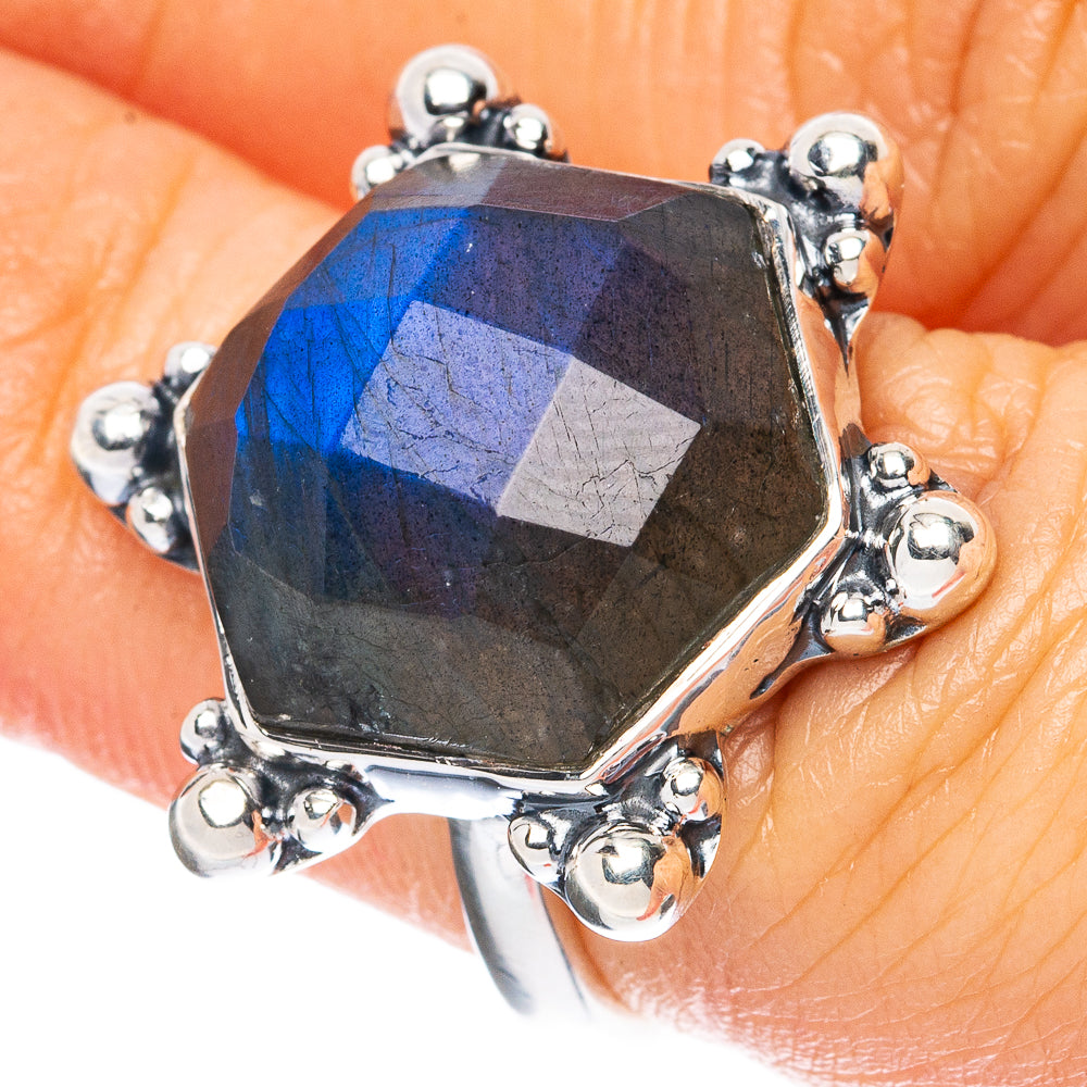 Premium Labradorite Ring Size 6 (925 Sterling Silver) R3614