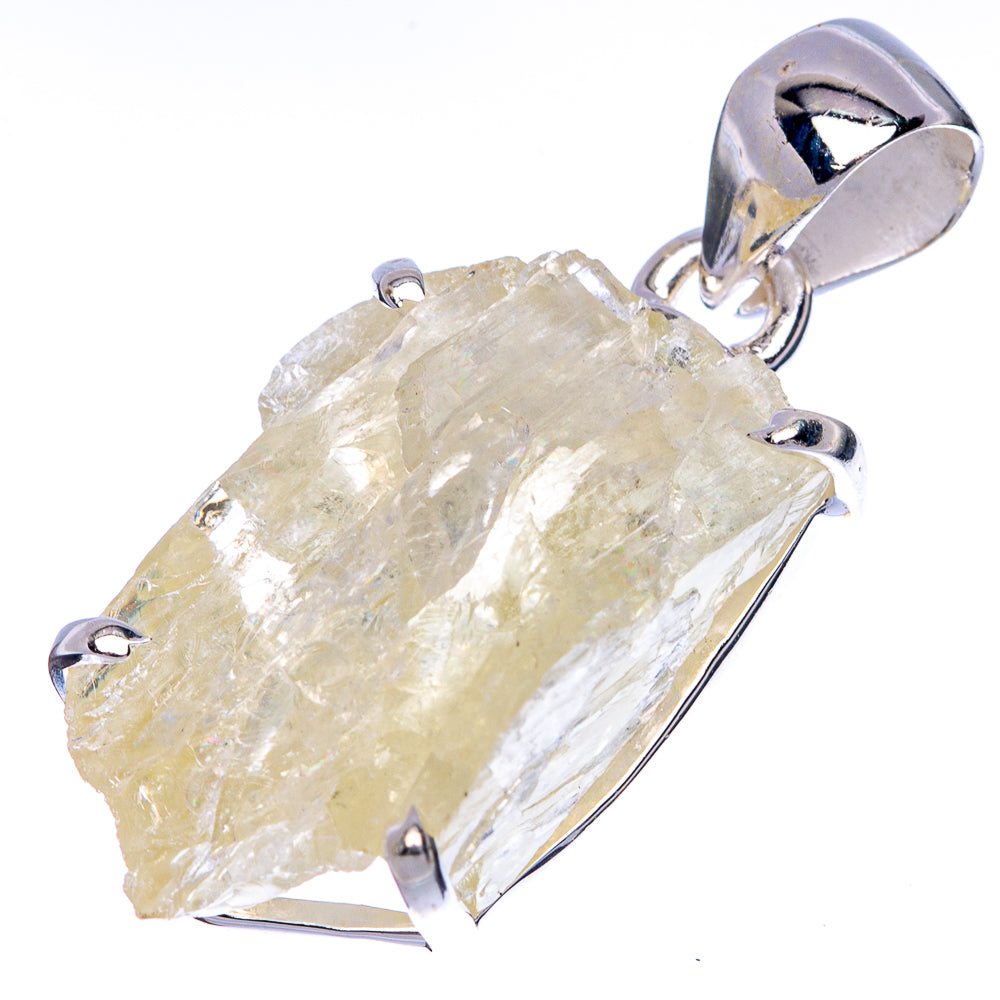 Rare Hiddenite Pendant 1 3/8" (925 Sterling Silver) P41532